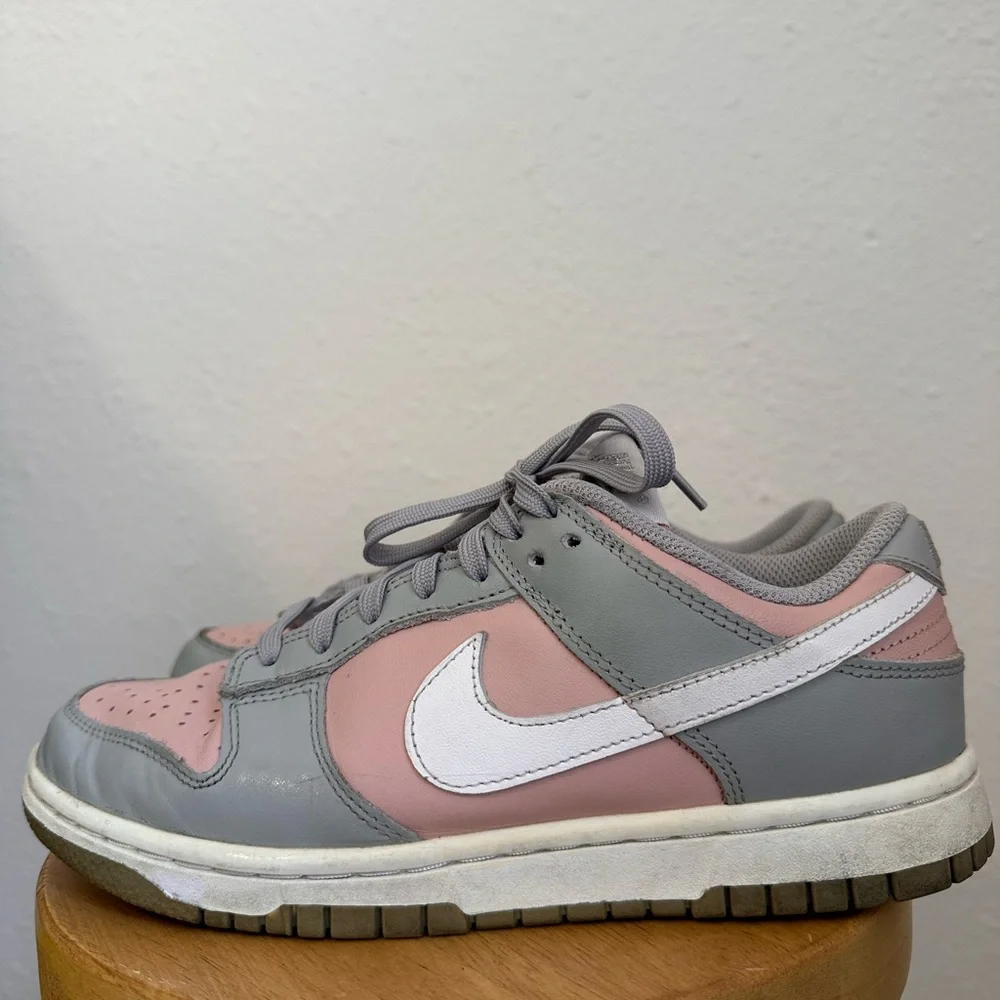 Nike Women’s Dunk Low Soft Grey and Pink - 7